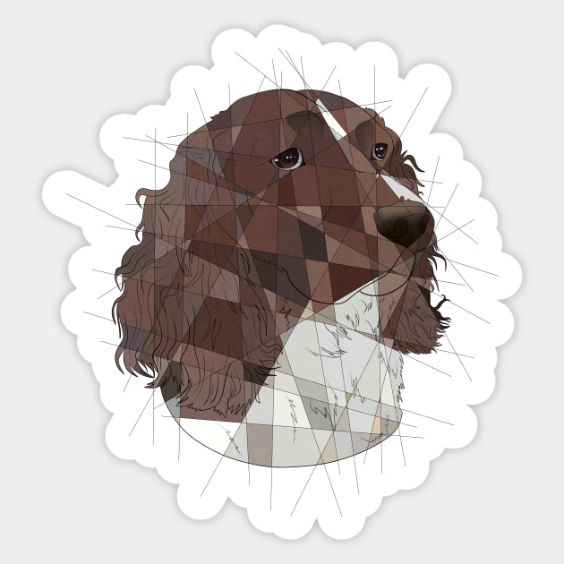 Springer Spaniel Sticker by Blacklightco